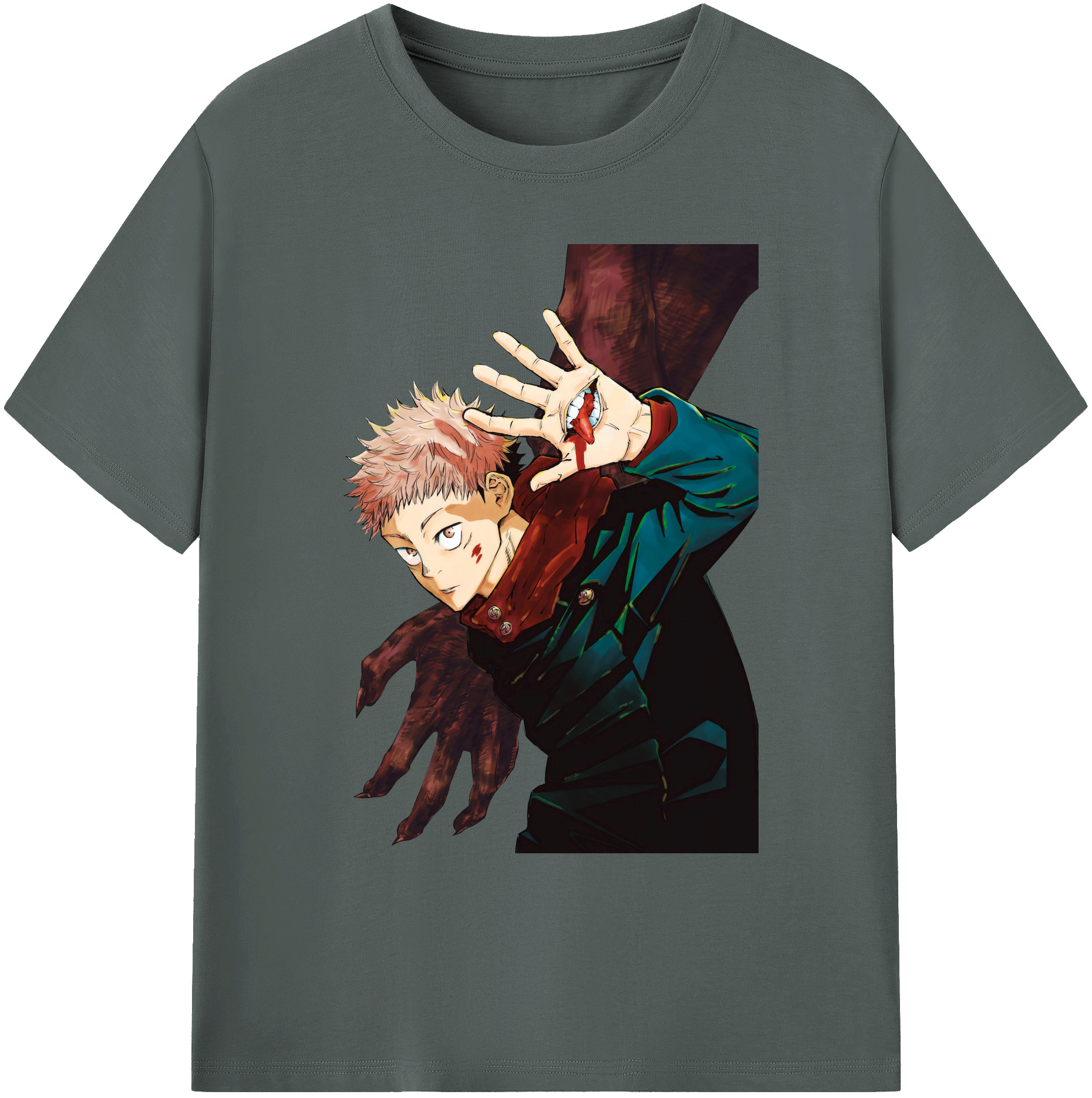 （画像用） 呪術廻戦 Jujutsu Kaisen 綿100％ メンズ半袖Tシャツ｜肌触りやわらか＆通気性